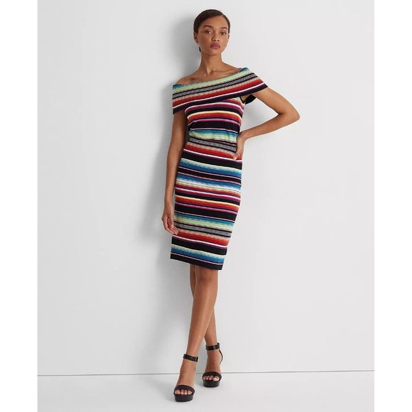 LAUREN RALPH LAUREN Striped Linen-Blend Pencil Skirt - NWT - Picture 3 of 6